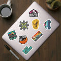 50Pcs/Bag Beverage Stickers Water-proof Cute Pink Blue PVC Vinyl Sticker for Skateboard. 