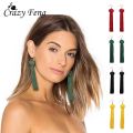 new thread Bohemian Handmade colours Weave Drop thread  Earrings. 