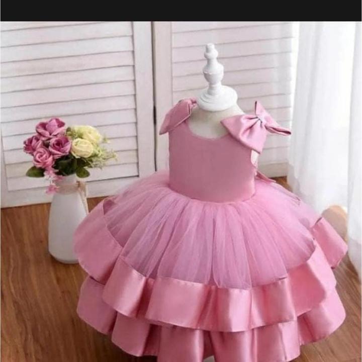 elegant pink princess net dress for baby girls Daraz.pk