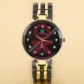 IIk collection round formal dial analogue Quartz movement long battery life black and gold male and female wrist watch. 