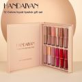 HANDAIYAN 12 Colors Matte Liquid Lipstick Set 2.5ml*12pcs unique and luxury kit. 