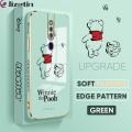Jizetin (Free Lanyard) for OPPO F11 Pro Back Cover Honeypot Pooh Luxury 6D Plating Case Side Pattern Soft Silicone Square Mobile Phone Cases. 