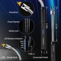 Rechargeable Electric Lighters, TYPE-C&MICRO Long Lighter Use Plasma Arc to Light Candle, Windproof Arc Lighter, Candle Lighter, BBQ Grill Lighter, Camping Accessories 360 ROTAV STOVE LIGHTER Kitchen lighter. 