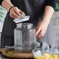 Glass Jar - 2200ml Big Size Tea Coffee & Grocery Jar - Food Storage Containers - Mason Jars - Jars for Kitchen - Sugar Container Pickle jar for Cookie with Airtight for Dried Masala - Kitchen & Dining Kitchen Storage & Accessories Kitchen Canisters & Jars. 