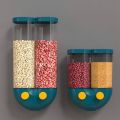 1.3L Sealed Rice Storage Box Wall Mounted Cereal Grain Container Dry Food Dispenser Grain Storage Jar Kitchen. 