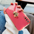 For Huawei Y9s Cover Fashion Rhinestone 3D Cactus Shiny Plating Square Bumper Phone Case Soft Silicone Shockproof Protective Back Cover. 
