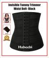 Black Invisible Tummy Trimmer Waist Belt. 