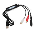 Sound Capture Device Stable Performance USB 2.0 Sound Capture Card Left Right Channel for Tape for Record. 