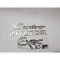 Santro Hyundai Logo Monogram Silver. 