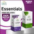 Green Valley Pack of 2 Oils, Tea Tree oil & Lavender Oil , For Acne and Blemishes Skin , To Remove Pimples 30ml Each Bottle. 