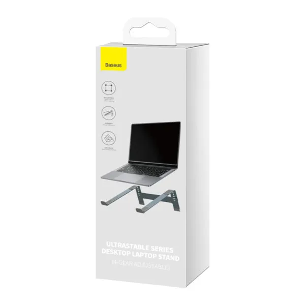 Baseus UltraStable Desktop Laptop Stand – 4-Gear Adjustable, Space Grey