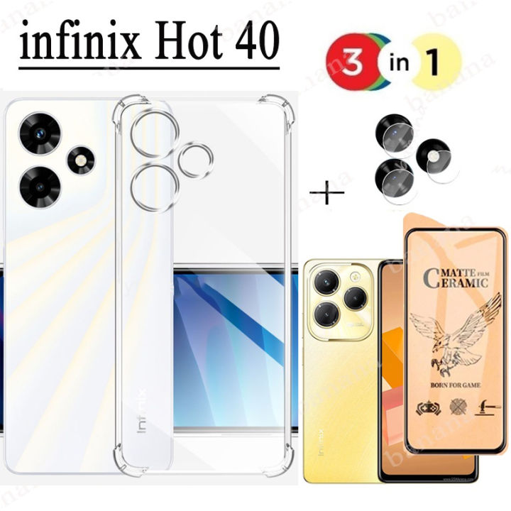 Infinix Hot 40 Shockproof Phone Case For Infinix Hot 40i 40 PRO Smart 8 7 Silicone Transparent Shockproof Soft Cover