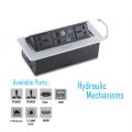 Technology Box, Conference Table Connectivity Hydraulic Pop Up Box Power Center without Wires. 