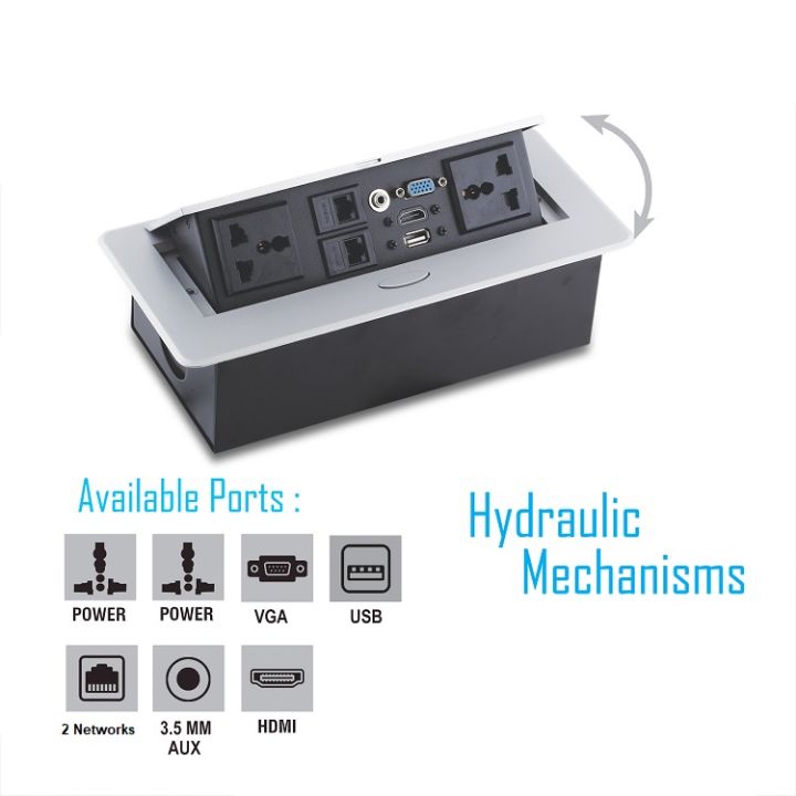 Technology%20Box,%20Conference%20Table%20Connectivity%20Hydraulic%20Pop%20Up%20Box%20Power%20Center%20without%20Wires%20-%20Image%202