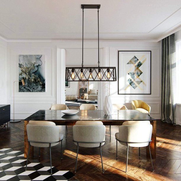 Vintage%20Pendant%20Light%20Fixture,%205%20Lights%20in%20Rectangle%20Frame%20Shade%20Matte%20Metal%20Black%20Powder%20Coating%20-%20Image%203