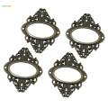 2x 4PCS Vintage Drawer Label Tag Frame Label Holder Pull Handle. 