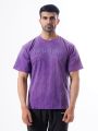 Drippy Acid Wash Tshirt - Purple-Active wear-Casual Wear-Half Sleeve T-shirt-Cotton T-shirt-SoftT-shirt. 
