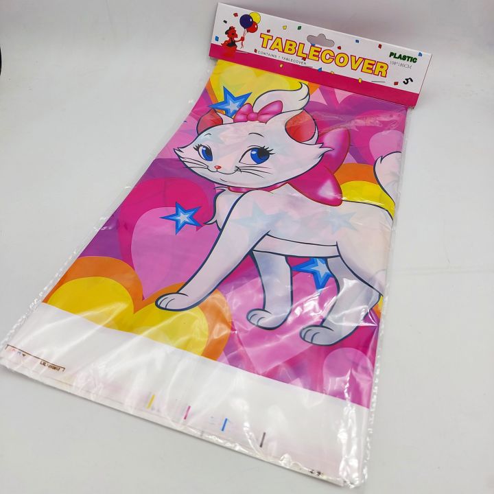 CAT THEME TABLE COVER FOR TABLE DECORATION ( 108 CM X 180 CM )
