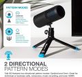 JLab Talk Go USB Microphone, USB-C Output, Cardioid or Omnidirectional, 96k Sample Rate, 20Hz, 20kHz Frequency Response, Volume Control and Quick Mute, Plug and Play. 