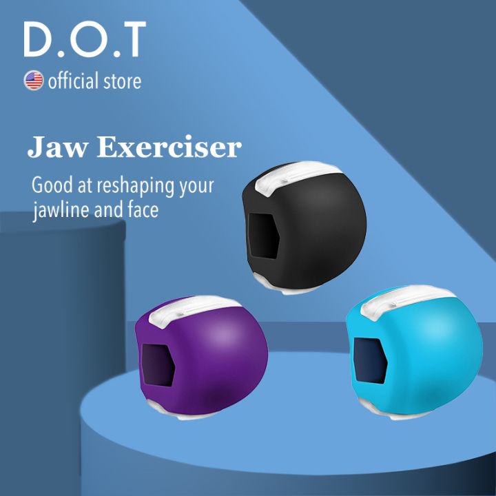 D.O.T Fitness Jawline Exercise Stress Ball Face Jaw Exerciser MuscleTrainer for Cheekbones Trainer Jawliner Jaw Liner