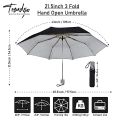 TRENDZIO Folding Umbrella 8 Ribs Compact Size Portable Umbrella for Rain and Sun Protection for Girls Boys with Bag. 