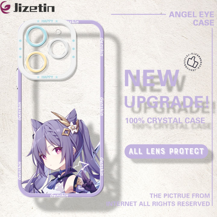 Jizetin for Itel A70 Back Cover Crystal Transparent Genshin Impact For Girls Soft Full Camera Cover Protection Phone Cases