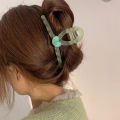 Spring Green Butterfly Hair Clip Grab for Women Square Cross Shark Hair Claw Elegant Sweet Large Hair Claw Sweet Girls Shark Clips Accessories. 