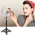 Tiktok Ring Light Stand Flash 80 LED Phone Photography Fill Lighting Flash 16cm LED Ring Light Three Kinds Photo Beauty Makeup Studio Video Live Lamp. 