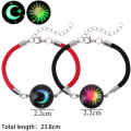 Luminous Sun Moon Braided Bracelets For Lovers Adjustable Couple Bracelets Fashion Valentine's Day Jewelry Girlfriend Gifts. 