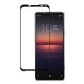 Tempered Glass for Sony Xperia 5 Mark 2 ii Curved Glass Full Coverage Screen Protector - BLACK. 