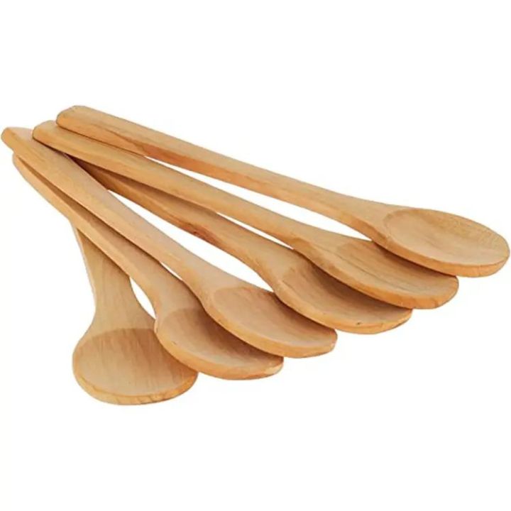 Tea spoon wooden 6inches (Pack of 6)