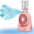 Dsp Appliances Portable Table Misting Fan，Rechargeable Battery Operated Spray Water Mist Fan Foldable，Handheld Fan 4 Speeds，Mini Fan Personal Cooling Fans for Outdoor,Travel, Makeup, Home, Office. 