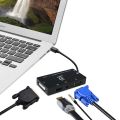 Thunderbolt 2 Dock Mini Displayport to HDMI VGA DVI Multi-Port Thunderbolt Hub Adapter 4 in1 Audio Cable for Mac Book Air Black. 