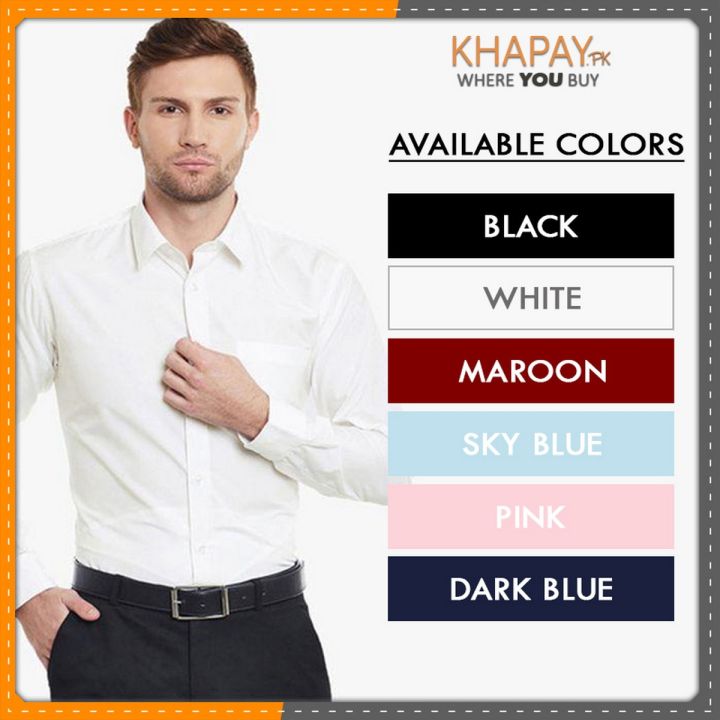Dress Shirt For Men -  Cotton - White