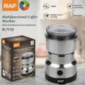 RAF R-7113 SILVERCLASS 4 blades 300 watts Electric Coffee and Spices / Masala Grinder Heavy Duty  Home Use Mini Coffee Machine Commercial Coffee Grinder Automatic Coffee Bean Grinder. 