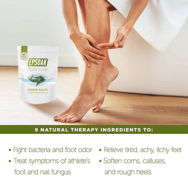 Tea%20Tree%20Oil%20Foot%20Soak%20with%20Epsoak%20Epsom%20Salt%20-%20500%20grams%20Value%20Bag%20-%20Made%20in%20The%20USA%20-%20Image%202