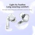 Air 39 TWS Small Ice Cubes Bluetooth Earbuds Headset Wireless Stereo Digital Display Crystal Transparent Case Lightweight & Heavy Bass Boosted. 