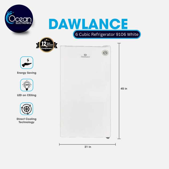 DAWLANCE%206%20CUBIC%20FEET%20REFRIGERATOR%209106%20SINGLE%20DOOR%20BEDROOM%20SERIES%20170%20LITERS%20WITH%2012%20YEARS%20WARRANTY%20-%20Image%202