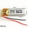 3.7v 180 MAH Battery 300930 Lithium Polymer Li-Po - For Neckband Toys, Handsfree, Some Drones, Headphones, Headsets, MP3 Li-Ion. 