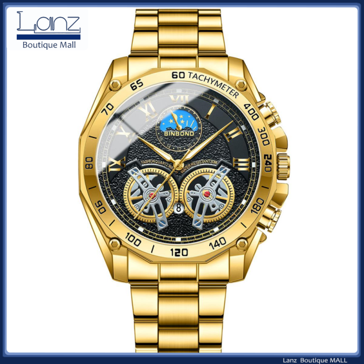 Double Tourbillon Watch Men'S Non-Fully Automatic Machine Hollow Mechanical Watch Multi-Functional Fashion Luminous Waterproof Watch