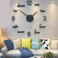 The New Wooden Wall Clock 24 inch Non-ticking one AA battery DIY Quartz Clocks Fashion Watches 3D Laser Cut Wooden Wall Clock For Living Room Home Decor(mix). 