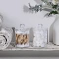 Qtip Holder Dispenser for Cotton Ball, Cotton Swab Apothecary Jar with Lids for Bathroom Canister Storage Organization A. 