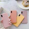 Huawei Honor 8 8C 8X Max Phone Case Candy Color Colorful Plain Matte Fresh Simple Cute Soft Silicone TPU Case Cover. 