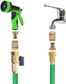 Brass Heavy Duty Hose Nozzle, High Pressure Hose Nozzle Heavy Duty, Adjustable Twist Pressure Sprayer (Nozzle). 