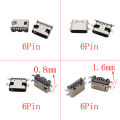 10Pcs USB Type C 2/6/16/24 Pin Connector Female Jack Charging Port SMD SMT Solder DIY Repair USB-C Type-C Socket Connectors. 