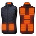 NEW Electric Heated Vest Fashion Black Warm Adjustable Battery Heated Vest USB Rechargeable Heating Thermal Vest Body Warmer Vest for Unisex. 