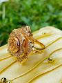 Floral Cubic Zirconia Ring for Women Woolly Baby Rose Design with Pretty Colorful Flowers Romantic & Whimsical Statement Jewelry. 