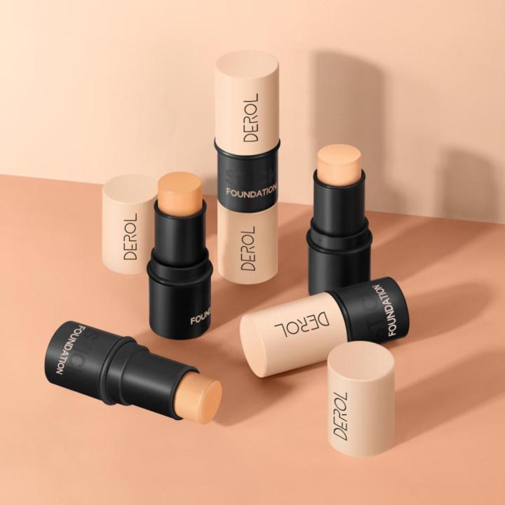 DEROL Concealer Stick Foundation Pen Waterproof Matte Finish Highlighters Shadow Contouring Pencil Natural Face Cosmetics LateL