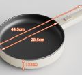 Techmanistan 28cm Multifunctional Electric Frying Pan, Non-Stick Electric Skillet Pot Hot Pot with Long Handle Electric Frying Pan Temperature Control Electric Frying Pan. 