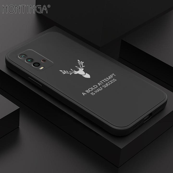 Hontinga for Xiaomi Redmi 9T Back Cover Lucky Pattern Mobile Cover Soft Silicone Square Case